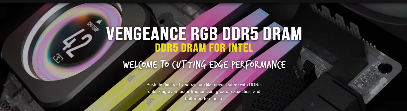 CORSAIR VENGEANCE RGB 32GB (2x16GB) DDR5 5200MT/s CL40 | CMH32GX5M2B5200C40