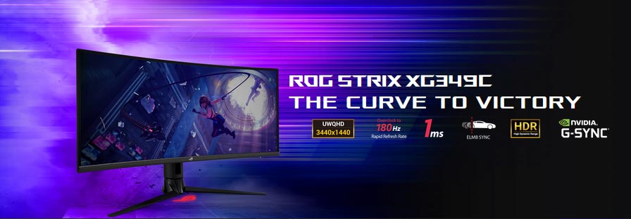 ASUS ROG Strix XG349C UWQHD 180Hz | 90LM06V0-B01A70