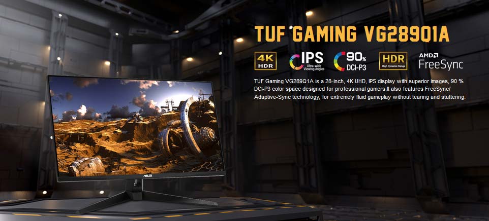 ASUS TUF Gaming VG289Q1A 4K Gaming Moniteur | 90LM05B0-B04170