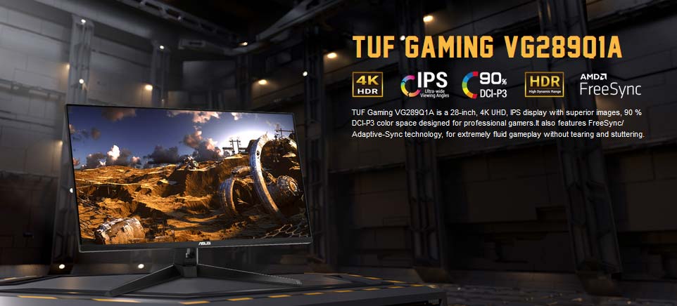 ASUS TUF Gaming VG289Q1A 4K Gaming Moniteur | 90LM05B0-B04170