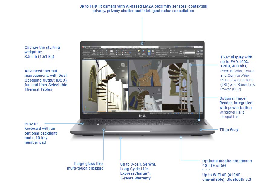 Dell Precision 3580 Workstation i7-1360P | RTVG6