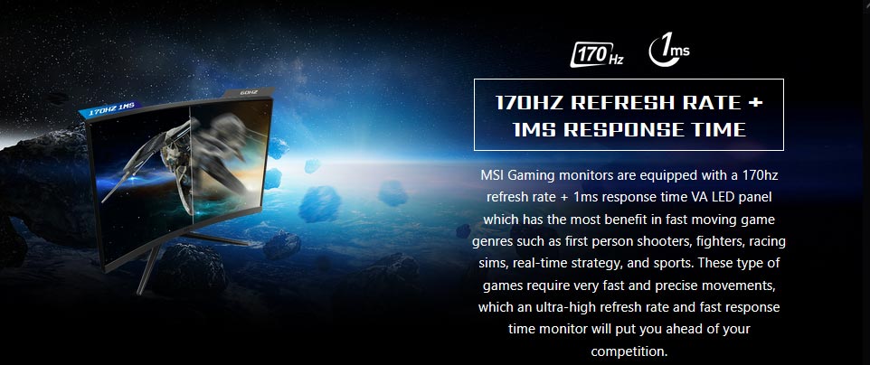 MSI Optix G27CQ4 E2 170Hz Gaming Moniteur | 9S6-3CB01T-027