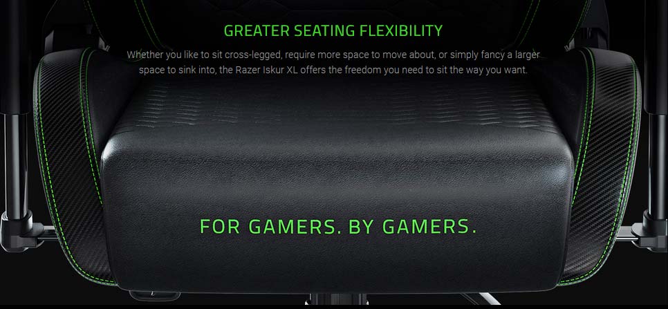 Razer Iskur Black-Green XL Chaise de Gaming | 8886419354277