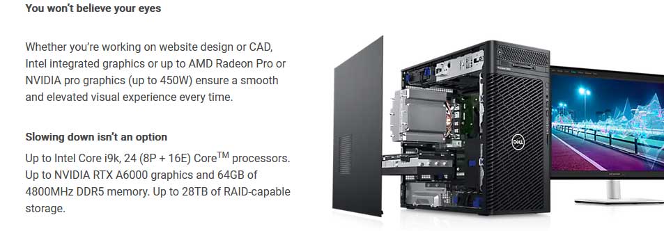 Dell Precision 3660 Tour Nvidia T1000 | N104P3660MTEMEA