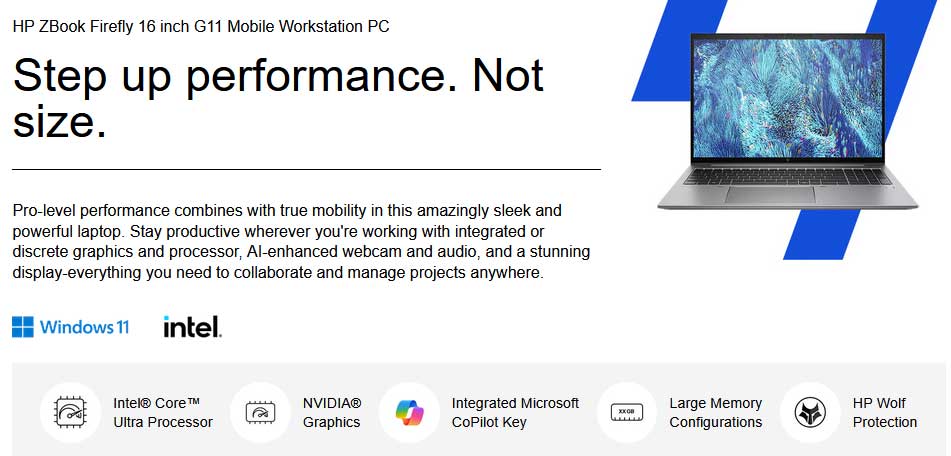 HP ZBook Firefly 16 G11 Mobile Workstation | A00QCUA#ABA