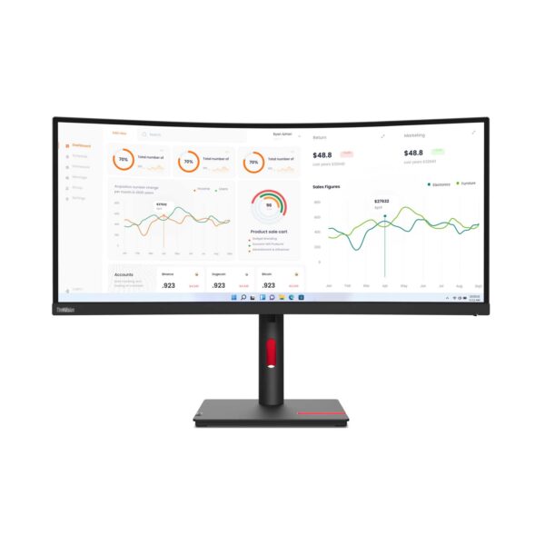 Lenovo ThinkVision T34w-30 Écran Curved 34" QHD (63D4GATIEU)