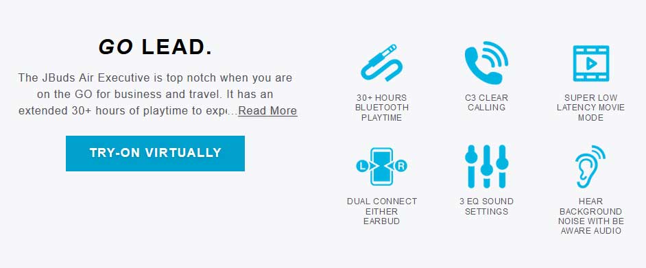 Jlab JBuds Air Executive True Wireless Earbuds | JB-Air-C3 Jlab JBuds Air Executive True Wireless Earbuds | JB-Air-C3