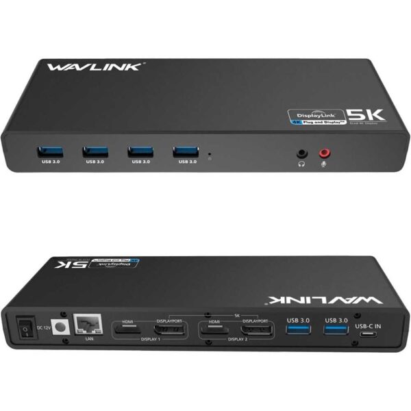 WAVLINK Station d'accueil USB 3.0 / USB C |  WL-UG69DK1-EU