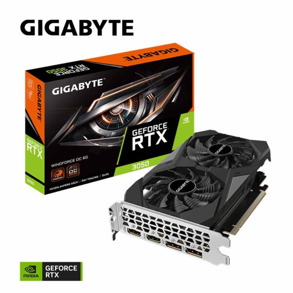 Gigabyte RTX 3050 WINDFORCE OC 6Gb Cart Graphique | GV-N3050WF20C-6GD