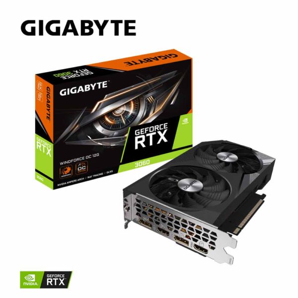 Gigabyte RTX 3060 WINDFORCE OC Cart Graphique | GV-N3060WF2OC-12GD