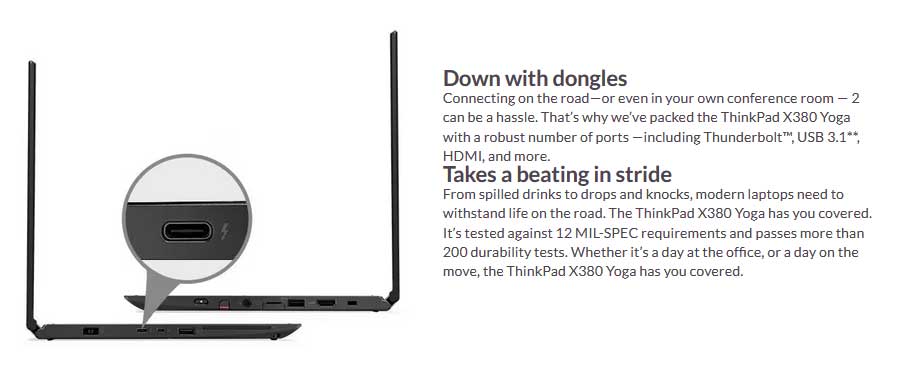 Lenovo ThinkPad X380 Yoga i7-8ème | X380-YOGA14 Lenovo ThinkPad X380 Yoga i7-8ème | X380-YOGA14