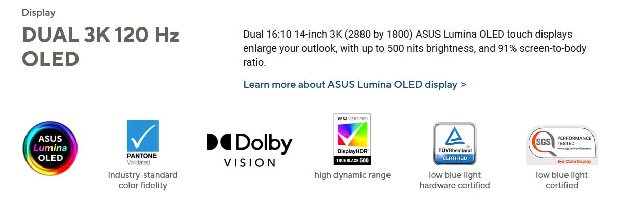 ASUS Zenbook DUO OLED 3K Ultra 9-185H | UX8406MA