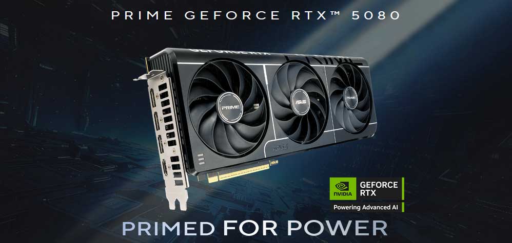 ASUS PRIME GeForce RTX 5080 16GB GDDR7 | PRIME-RTX5080-O16G