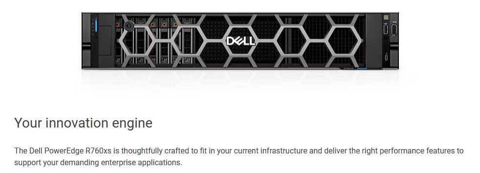 Dell PowerEdge R760xs Rack Server | PER760XS1FLEXI-SSD