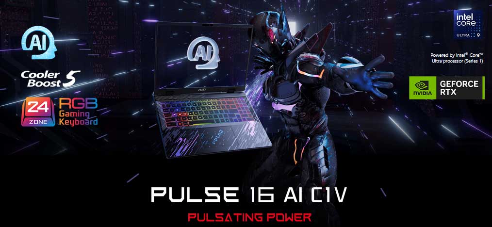 MSI Pulse 16 AI C1V intel Ultra 9 PC Portable | C1VFKG-082MA