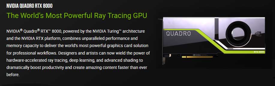 PNY Nvidia Quadro RTX 8000 Carte Graphique | VCQRTX8000-PB