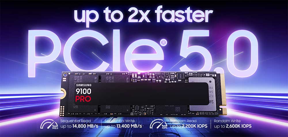 Samsung 9100 PRO 4TB NVMe M.2 SSD | MZ-VAP4T0CW