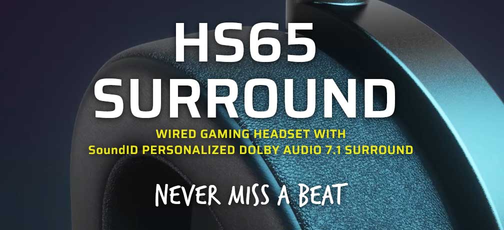 CORSAIR HS65 SURROUND Wired Casque Gaming | CA-9011270-NA