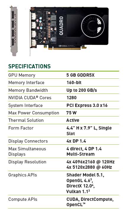 Nvidia Quadro RTX P2200 5 GB GDDR5X | 02G8WC