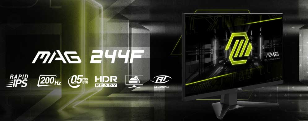 MSI MAG 244F 24 FHD 200Hz Gaming Moniteur 9S6-3BC41H-004