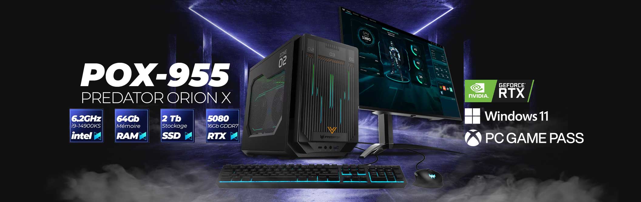 PREDATOR ORION X POX-955 RTX 5080 Gaming PC DG.E4AEF.00H